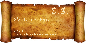 Délczeg Bors névjegykártya